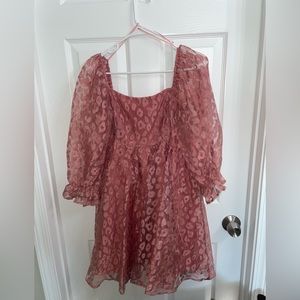 leopard babydoll dress